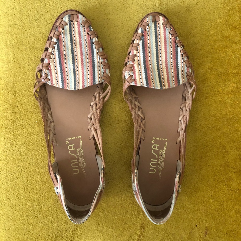 Woven Pointed Toe Flats